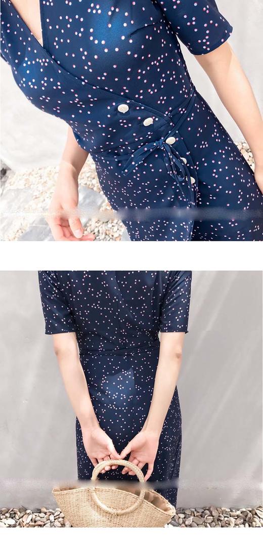 裁缝学苑 AW64法式优雅茶歇裙女1:1实物服装纸样剪裁图纸牛皮纸样 商品图5