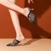 夏季百搭，水钻蕾丝真皮透气包头凉拖YLY-7883-3 商品缩略图3