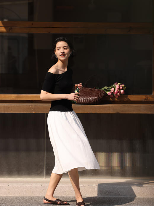 【周四精选福利】HeyDress法式天丝半身裙高腰显瘦伞裙A字优雅感半裙子 商品图2