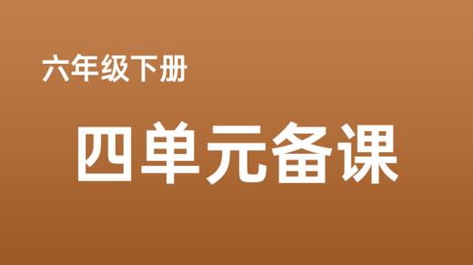 祁丽萍|六下四单元语言文字积累与梳理 课例分享 商品图0