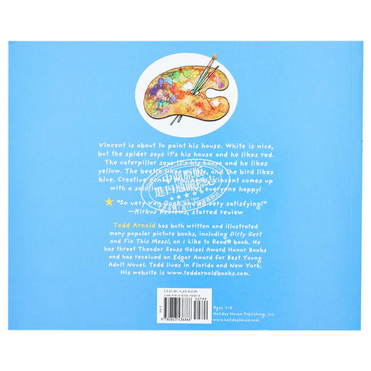 【中商原版】Vincent Paints His House 梵高的房子 泰德阿诺德Tedd Arnold 儿童绘本 故事图画书 英文原版 进口图书 4-8岁 商品图1