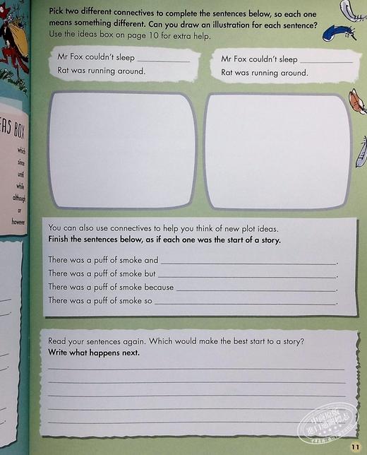 【中商原版】Roald Dahl Creative Writing with Fantastic Mr Fox 罗尔达写作能力 狐狸爸爸 情节写作练习 英文原版 7-11岁 商品图7