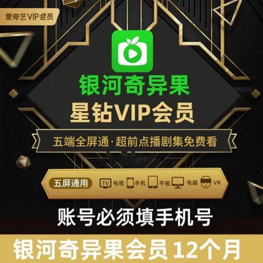 爱奇艺会员爱奇艺星钻VIP月卡季卡年卡-支持电视端 商品图2