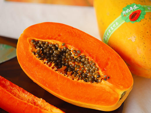 【三亚红心牛奶木瓜】十八度果缘 树上成熟，没有打药催熟，天然更健康 皮薄、肉嫩，无筋无丝 商品图5