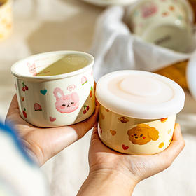 摩登主妇原创宝宝婴儿辅食碗盒奶油风陶瓷微波炉加热蒸蛋酸奶小碗