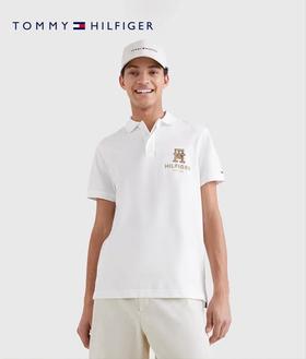 TOMMY HILFIGER  魔力方23新款春夏男装字母刺绣翻领短袖POLO衫