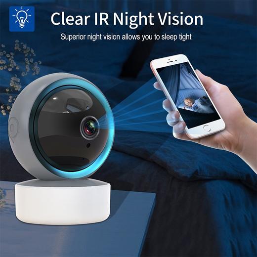 摄像机摇头WiFi监控安防360跟踪报警摄像头1080P 商品图4