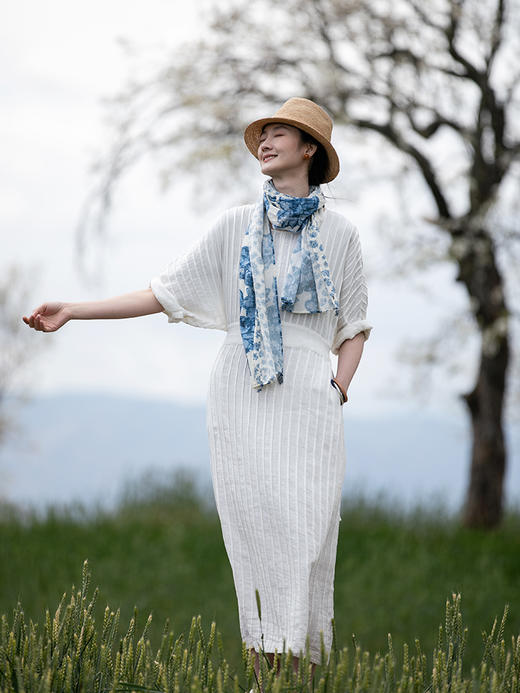 牧衣游 汉麻压褶连衣裙----非运 商品图2