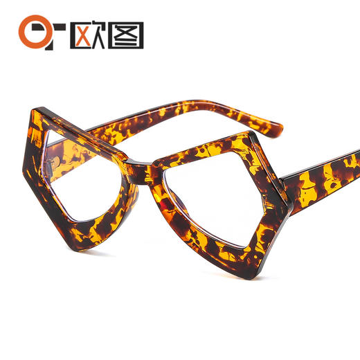 【好物推荐】新款个性蝴蝶猫眼彩虹色系平光镜 配镜眼镜框防蓝光眼镜 商品图5
