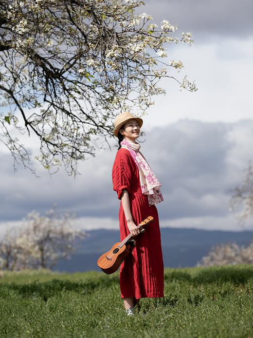 牧衣游 汉麻压褶连衣裙----非运 商品图1