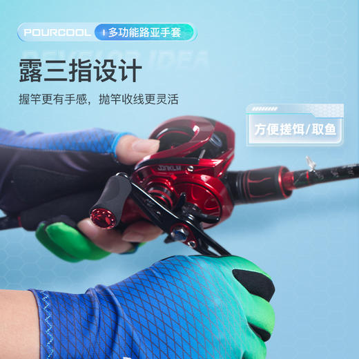 佳钓尼岚酷专业露三指钓鱼路亚手套防挂防滑手套防晒透气保暖垂钓 商品图3