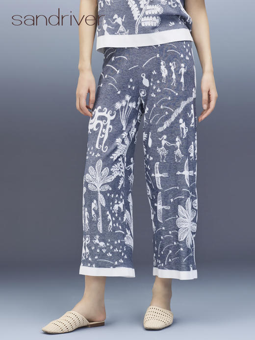 芝麻点提花直筒裤 SJS95K053K 商品图0