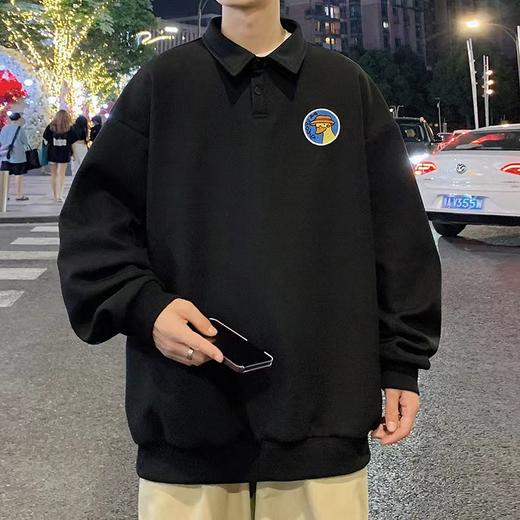 【GZ】无忧购polo领华夫格青少年潮牌正肩卫衣男w26620（截单后7天发货) 商品图4