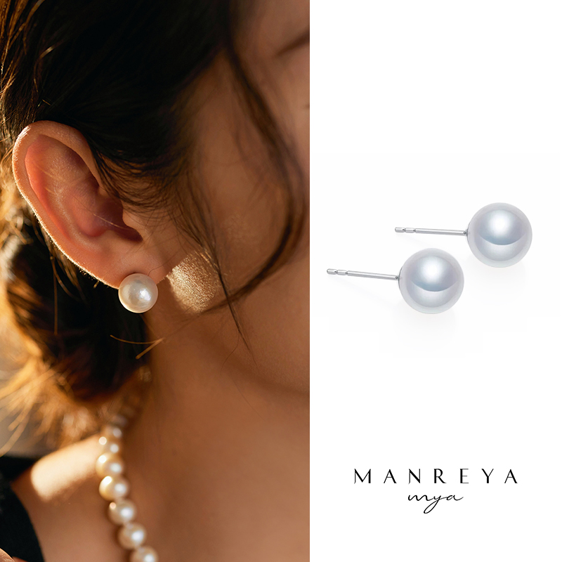 Manreya玛芮雅锦绣爱迪生超大珍珠耳钉
