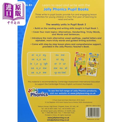【中商原版】Jolly Phonics Pupil Book 2 快乐自然拼读学生课本2 彩色版印刷体 英文原版进口教材教辅参考书 商品图1