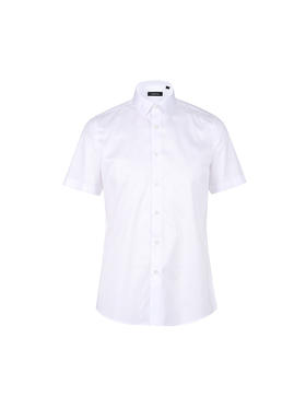 callisto白色全棉短袖衬衫 SSSTS086C