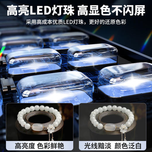 摄影棚小型拍照灯箱静物拍摄设备电商产品图道具背景箱布折叠led 商品图2