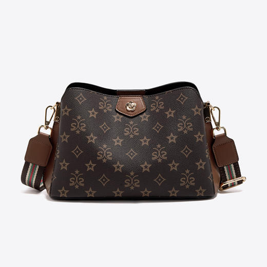 Safiya/索菲娅2023新款印花水桶包大容量单肩包包女式斜挎包女包SF9140052Y 商品图2