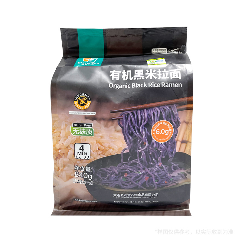 谷品新约 有机黑米 拉面 840g