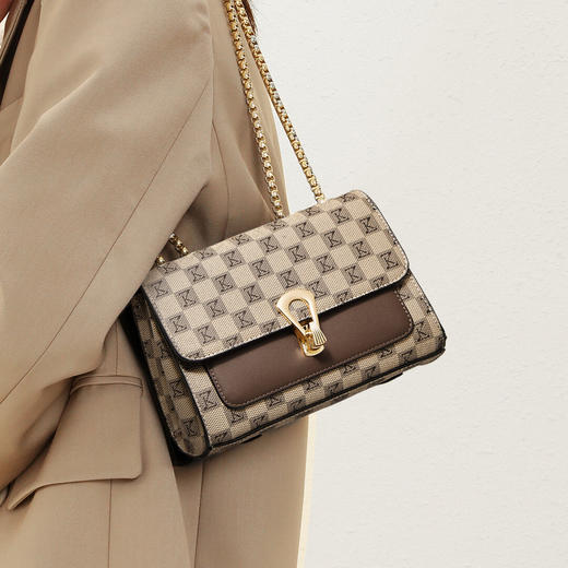 Safiya/索菲娅包包印花2023新款链条包时尚单肩包女式斜挎包女包SF9140066Y 商品图0