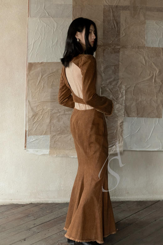 Oude Waag  焦糖色单宁系腰解构西装袖 商品图2