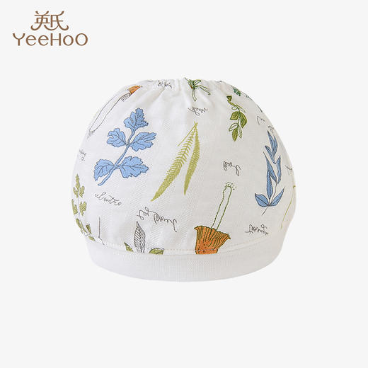 英氏新生儿胎帽夏季纯棉薄款男女宝婴儿空调房圆帽YLSJJ22004A 商品图0