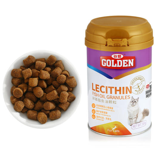 谷登猫咪卵磷脂海藻鱼油颗粒幼猫滋养毛发养护皮毛300g 商品图3