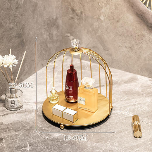 化妆品收纳盒子鸟笼口红网红护肤品置物架学生宿舍梳妆台桌面ins 商品图7