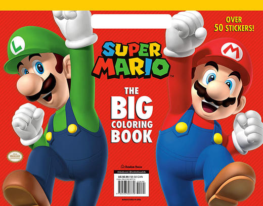 超级马力欧 大图画书 涂色书 任天堂 英文原版 Super Mario: The Big Coloring Book 商品图0