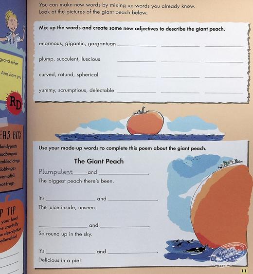 【中商原版】Roald Dahl Creative Writing with James and the Giant Peach 罗尔达写作能力 詹姆斯与大仙桃 诗歌创作 7-11岁 商品图6
