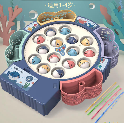 Z531电动钓鱼套装 25双用鱼8竿 蓝充电款 商品图0