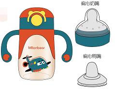 米仑熊 学饮礼盒套装 云霄机长（红色）240ml 商品图0