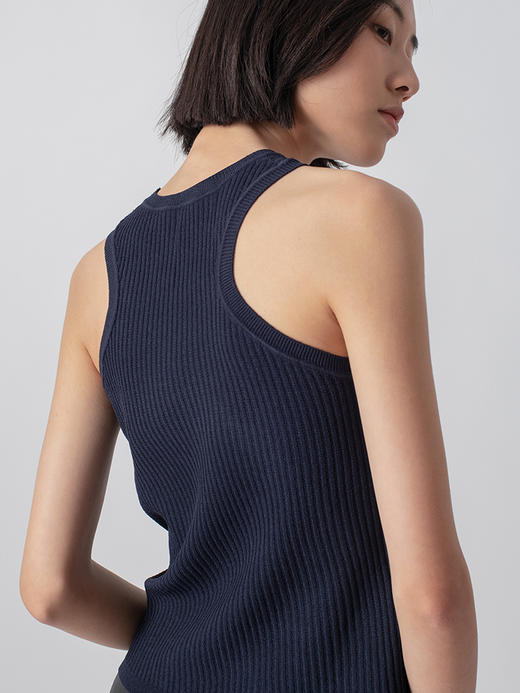 322工房重塑经典人造丝螺纹工字背心2023春夏款修身内搭B030+B047 商品图3