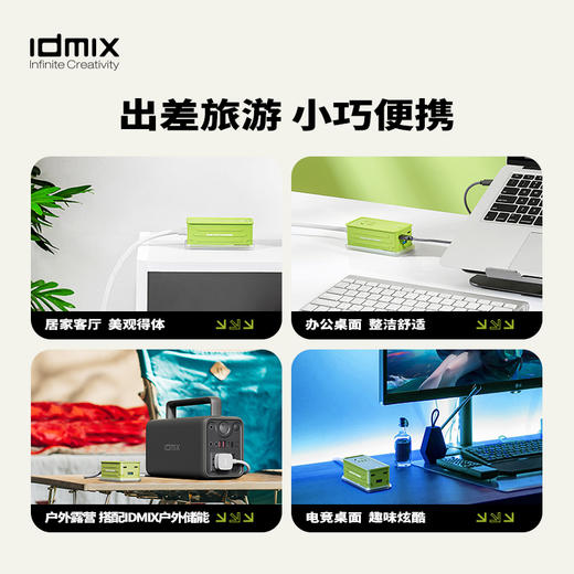 idmix潮酷【小魔盒】新品上市 65W氮化镓苹果充电器适用14ProMax插头PD华为usb充电头t-ypec手机P65D多功能充电排插 商品图9