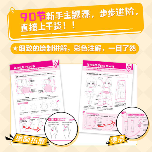 *萌力秘技 Q版漫画新手入门教程 漫画教程书Q版漫画人物绘画入门自学二次元动漫头像人体结构服饰角色设定漫画手绘本描摹本 商品图2
