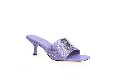 豪麟名鞋奥莱迪嘉女装羊反绒面革时尚凉拖DJELA31WL002紫色  原价1660元 商品图0