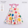 马克珍妮夏装新款 女童北欧风蝴蝶结纯棉吊带连衣裙230333 商品缩略图0