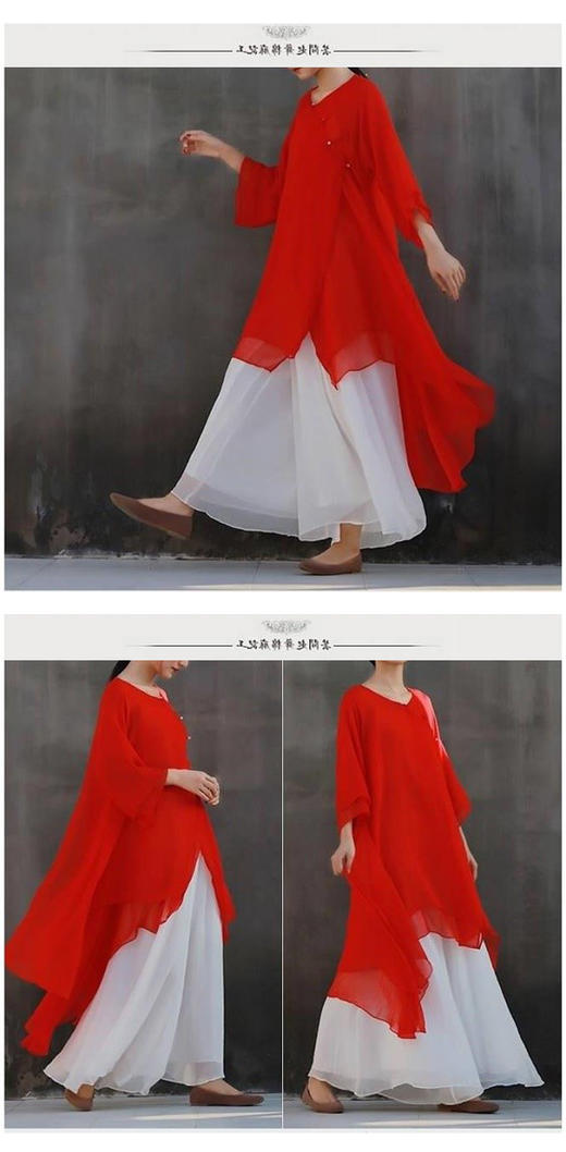 裁缝学苑 AW38中国风禅服汉服套装1:1实物服装纸样剪裁图牛皮纸样 商品图2