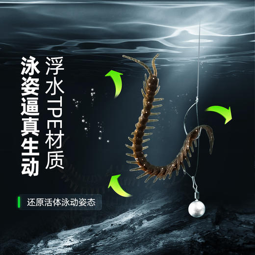 汉鼎路亚假饵软饵仿生蜈蚣软饵 商品图1