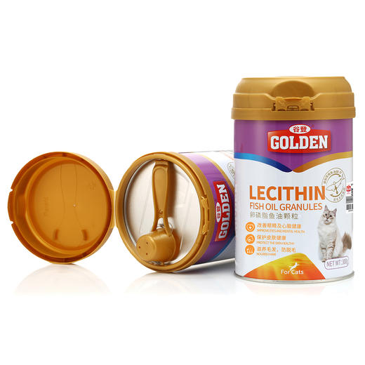谷登猫咪卵磷脂海藻鱼油颗粒幼猫滋养毛发养护皮毛300g 商品图2
