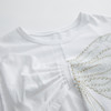 谜底中长款绣花T恤女2023夏季新款时尚拼接宽松上衣短袖232MT0713 商品缩略图3
