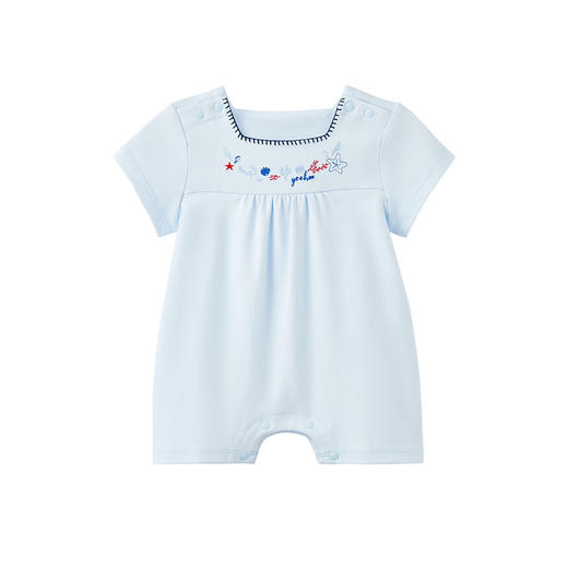 【商场同款】英氏婴儿连体衣夏装女宝宝纯棉短袖外出哈衣爬服 商品图4