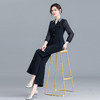 POLO领九分袖修身时尚小衫休闲气质微喇裤两件套QYM-AH-23A1654-L 商品缩略图2