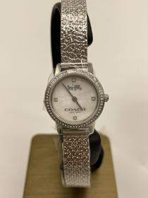 美国COACH 女士手表皮表带银色