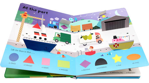 形状认知翻翻书 英文原版 Usborne Lift-The-Flap Shapes 尤斯伯恩图书 英文单词幼儿早教英语启蒙绘本 英文版 进口书籍 商品图1