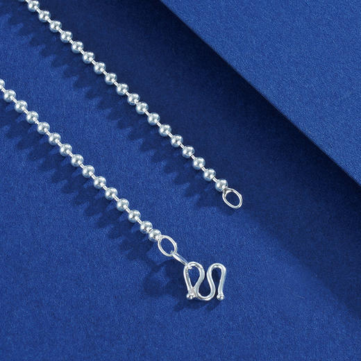 S990银佛珠项链【XL009】【XL010】搭配链2303 商品图3