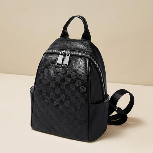 Safiya/索菲娅头层牛皮2023新款潮流旅行背包书包女款双肩包女包SF900116Y 商品图1