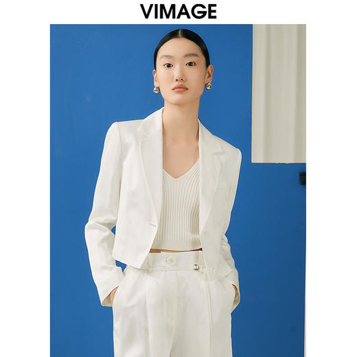 VIMAGE纬漫纪春季新款时尚百搭短款外套女V1903520 商品图0