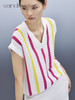 V领竖条撞色女套衫  SJS95W066K 商品缩略图2