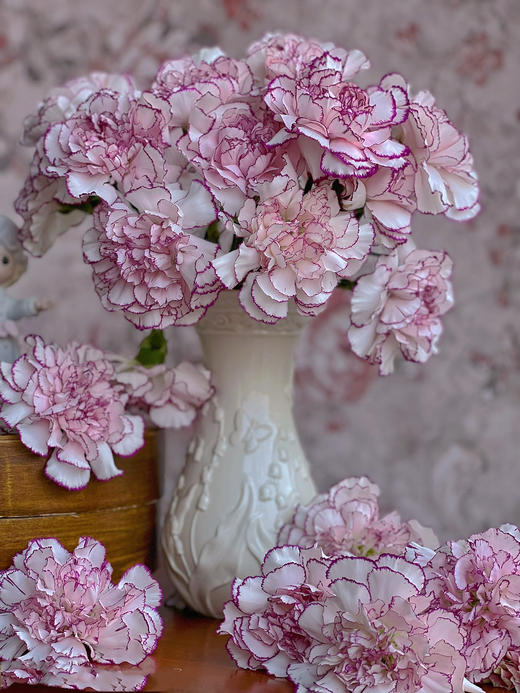 【补货100份】卡布奇诺玫瑰10支+白色雀梅5支+优选香雪兰5支+小花向日葵5支+紫精灵康乃馨5支/份 商品图3